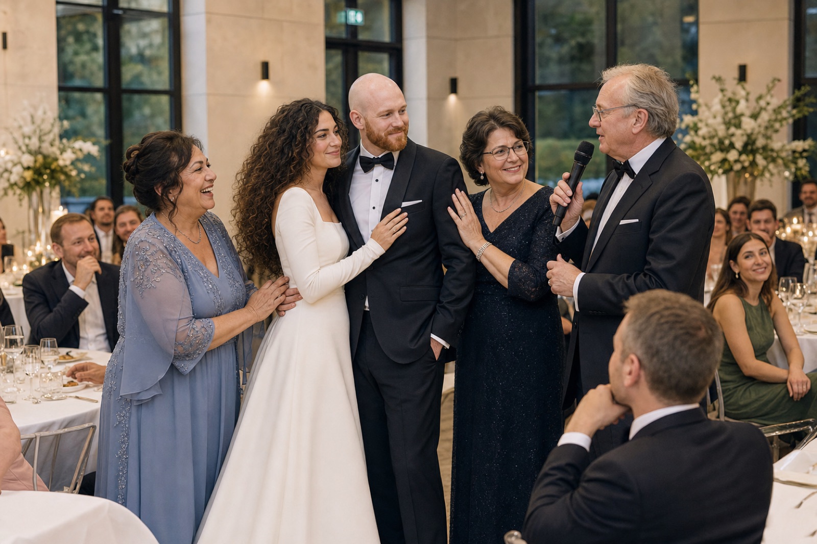 Familienbegrüßung bei einer deutsch-türkischen Hochzeit