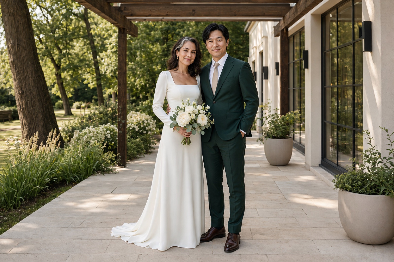 Brautpaar bei einer Hochzeit in Marl ohne Ortswechsel