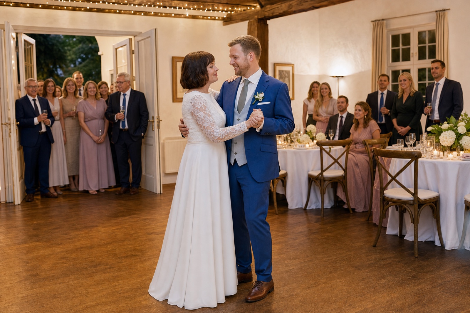 Brautwalzer bei einer klassischen deutschen Hochzeit in NRW