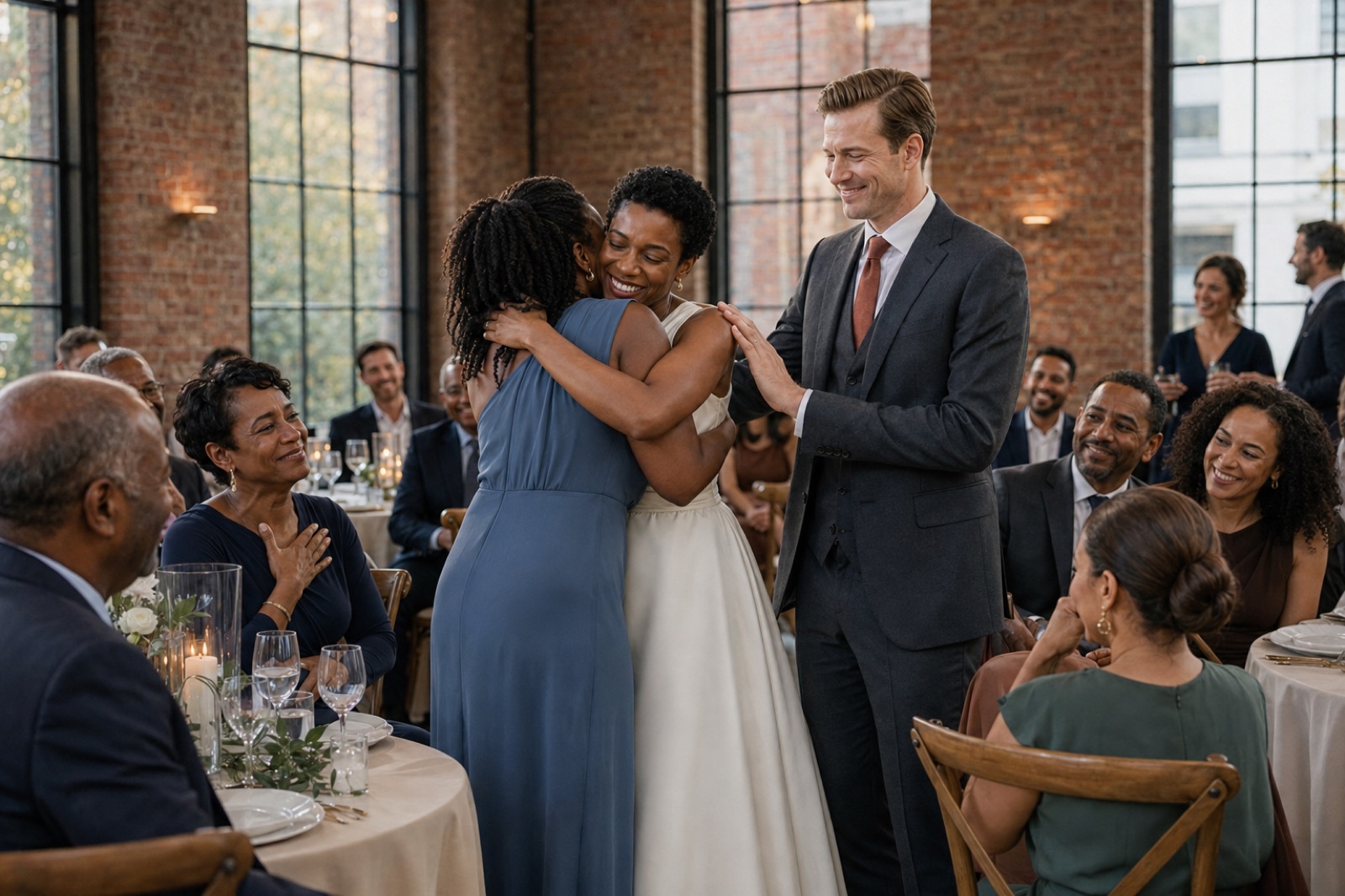 Emotionale Geschwisterrede bei einer Hochzeit im Ruhrgebiet